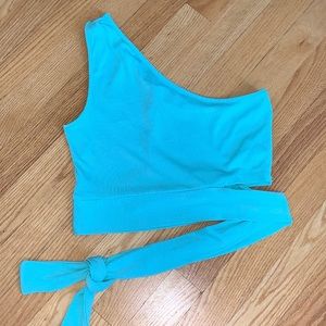 One-Shoulder Waist-Wrapped Crop Top